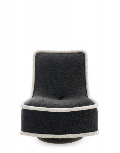 Кресло Bonheur du jour (антрацитовый/белый) букле