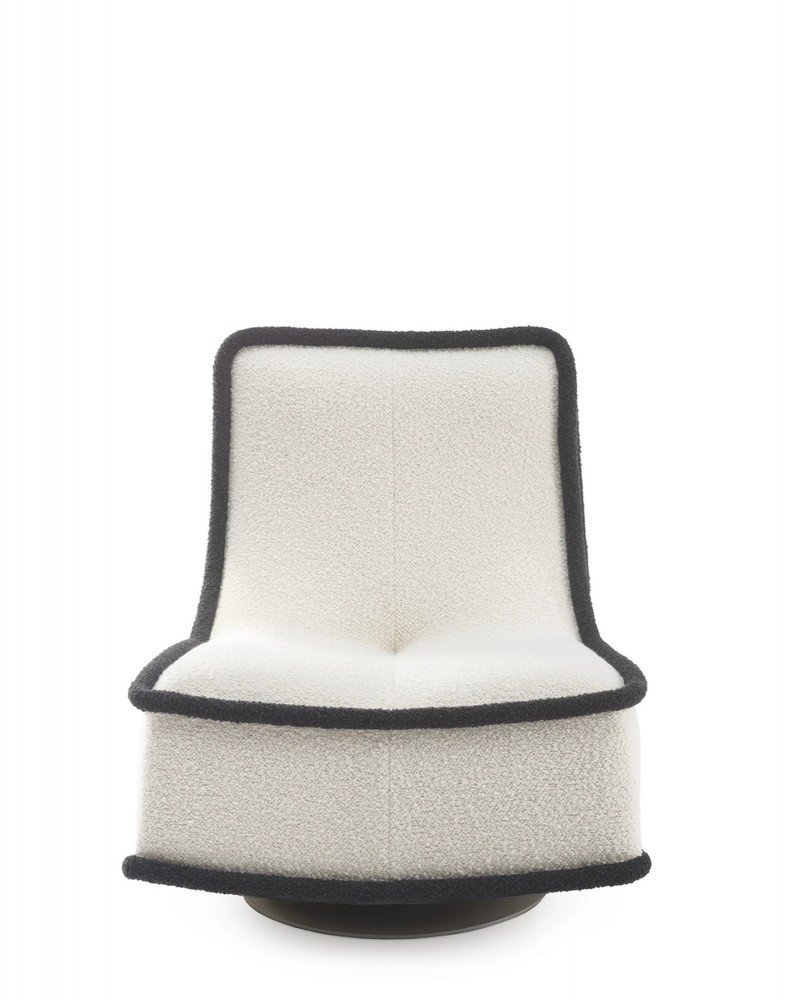 Кресло Bonheur du jour (белый/антрацитовый) букле