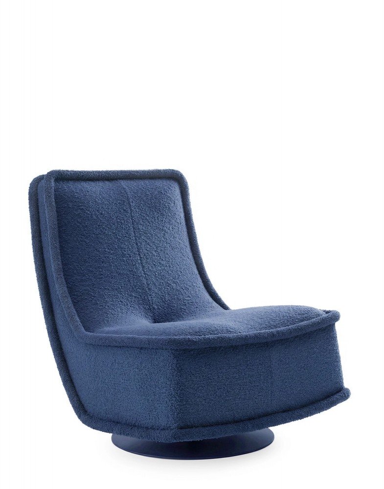 Кресло Bonheur du jour (синее) букле