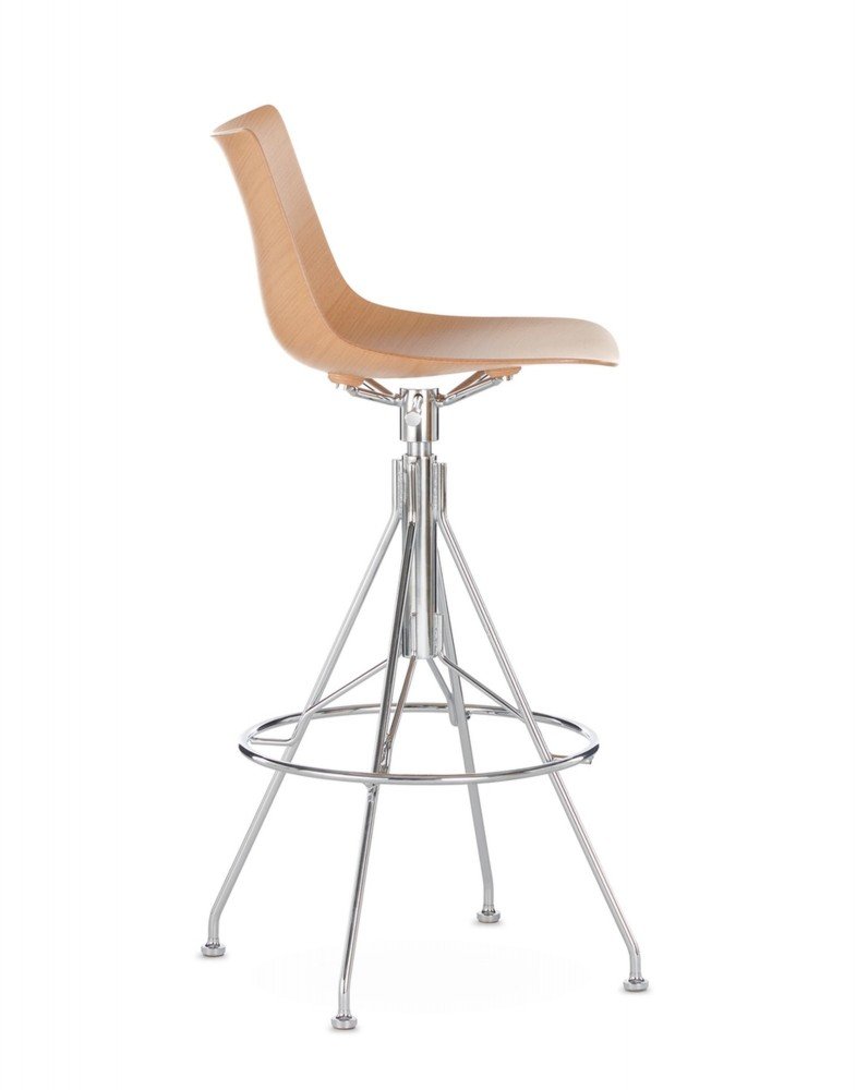 Стул барный C.Koya (светлое дерево/хром) 65см Стул барный C.Koya (светлое дерево/хром) 65см