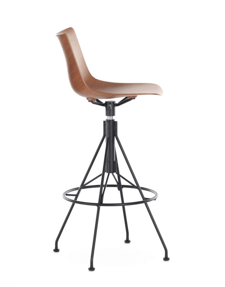 Стул барный C.Koya (темное дерево/черный) 65см