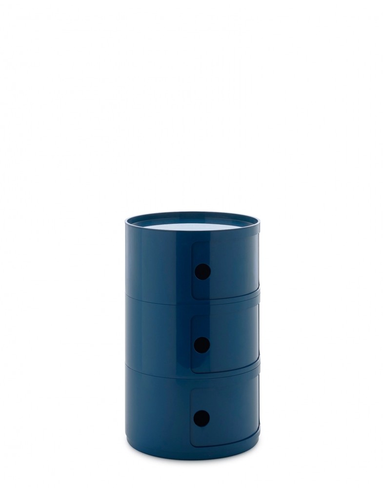 Контейнер Componibili (синий) большой  высота 69,5см, диаметр 42см
