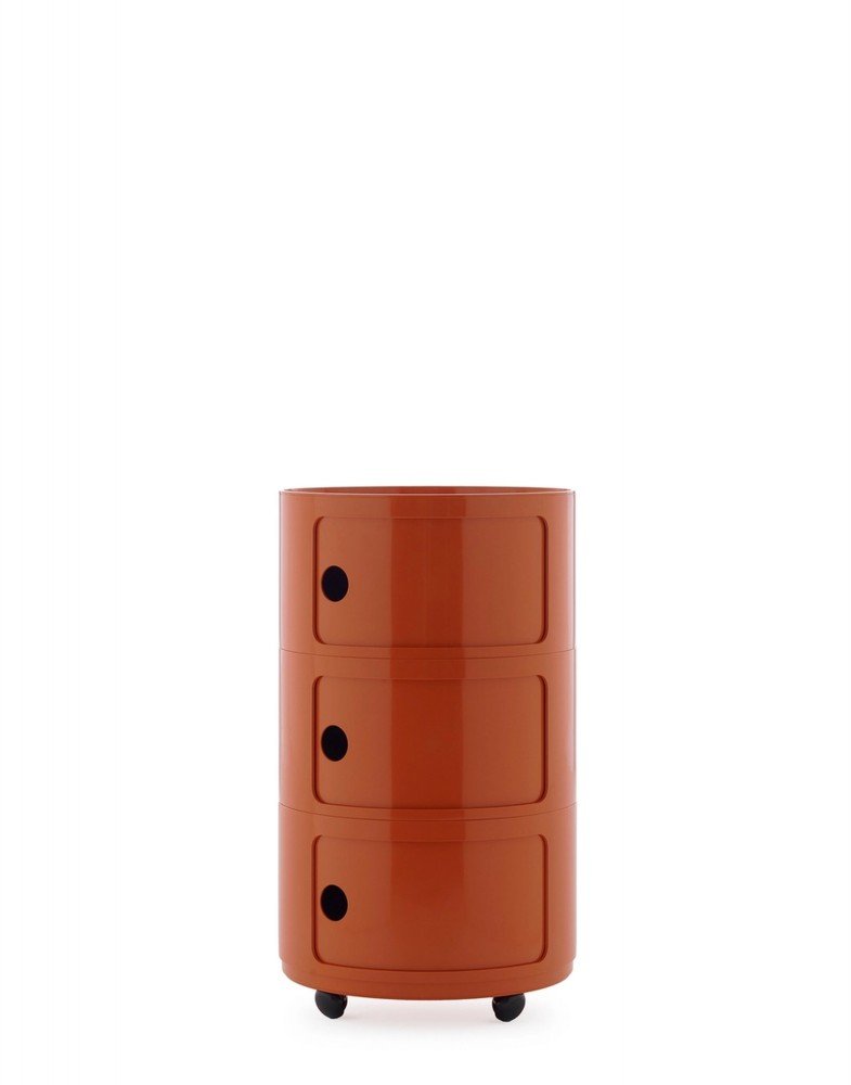 Контейнер Componibili (оранжевый) большой  высота 69,5см, диаметр 42см