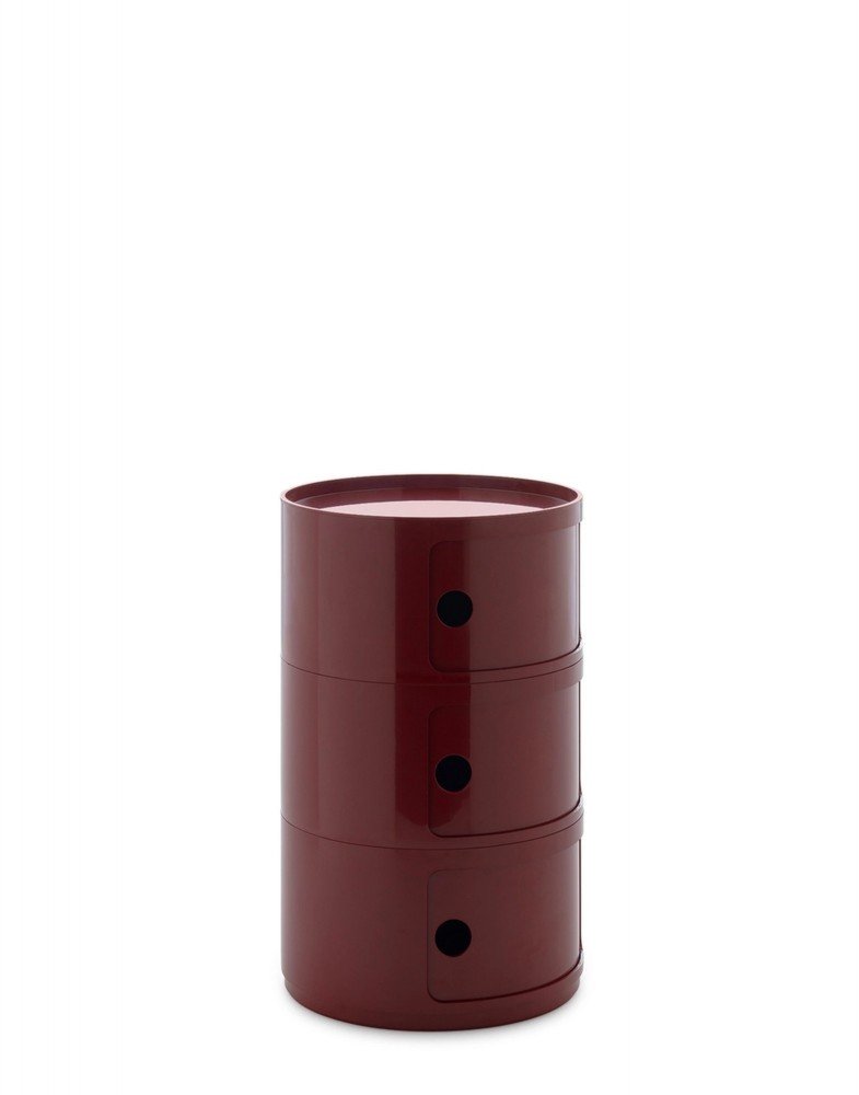 Контейнер Componibili (бордовый) большой  высота 69,5см, диаметр 42см