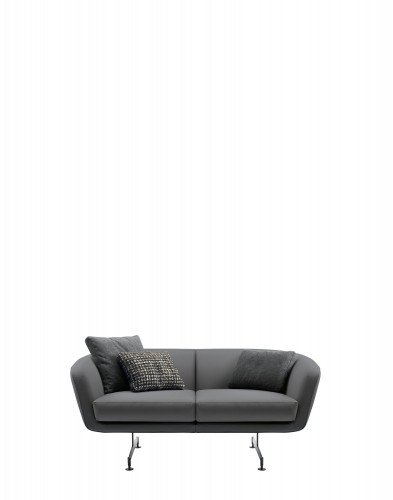 Диван Betty (серая экокожа) двухсекционный