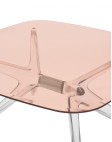 Стол журнальный Blast (розовый/хромированный) 80см