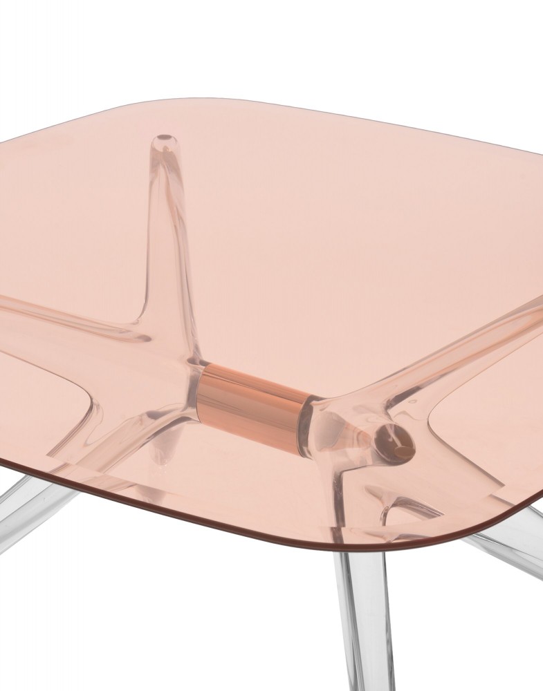 Стол журнальный Blast (розовый/бронзовый) 80см