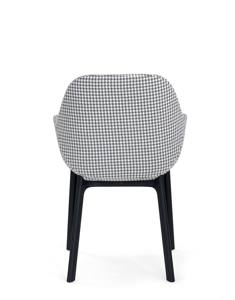 Кресло Clap (черное/серое) тисненая ткань