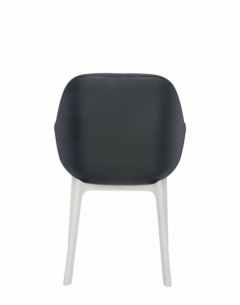 Кресло Clap (белое/серое) эко-кожа