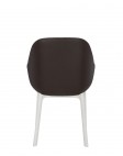 Кресло Clap (белое/коричневое) эко-кожа