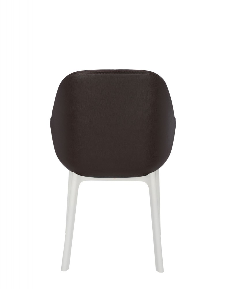 Кресло Clap (белое/коричневое) эко-кожа