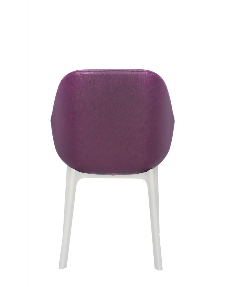 Кресло Clap (белое/фиолетовое) эко-кожа