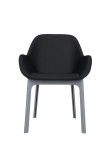 Кресло Clap (серое/черное) эко-кожа