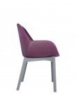 Кресло Clap (серое/фиолетовое) эко-кожа