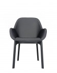 Кресло Clap (черное/серое) эко-кожа