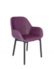 Кресло Clap (черное/фиолетовое) эко-кожа