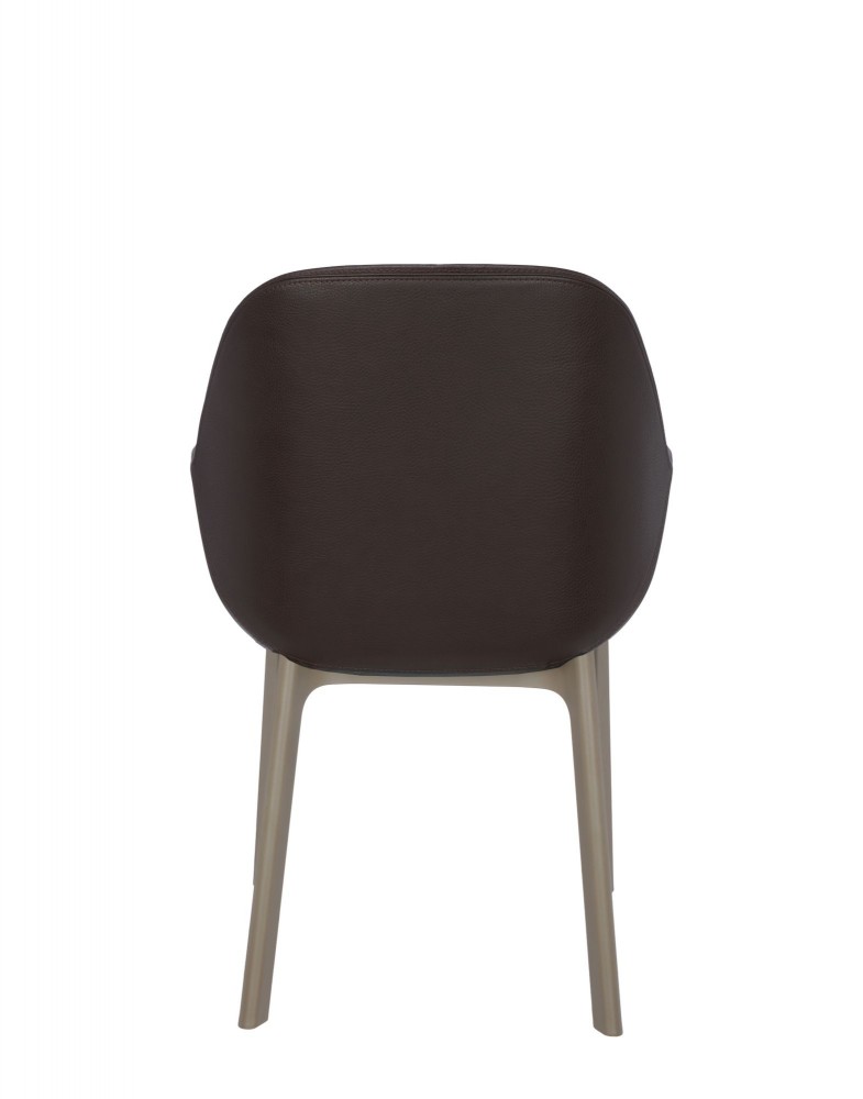 Кресло Clap (бежевое/коричневое) эко-кожа
