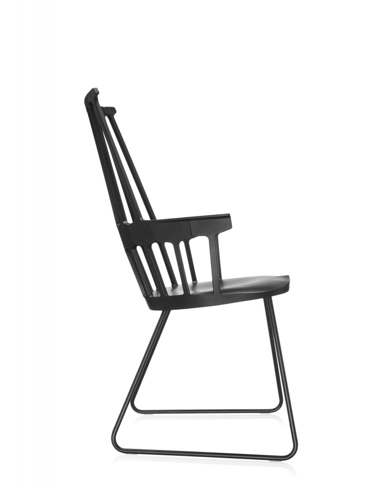 Кресло Comback (черное) на салазках