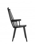 Кресло Comback (черное) на деревянных ножках