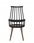 Кресло Comback (черное/дубовое) на деревянных ножках