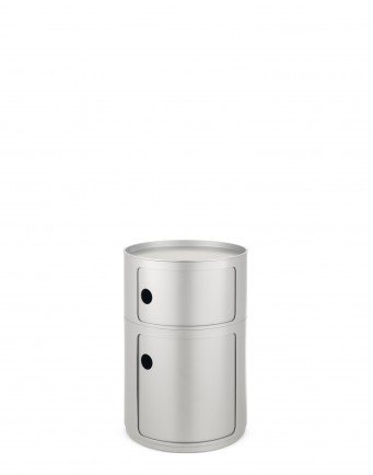 Контейнер Componibili (серебряный) высота 61,5см, диаметр 42см