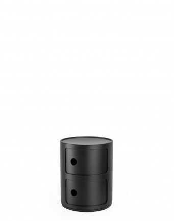 Контейнер Componibili (черный) матовый высота 40см, диаметр 32см