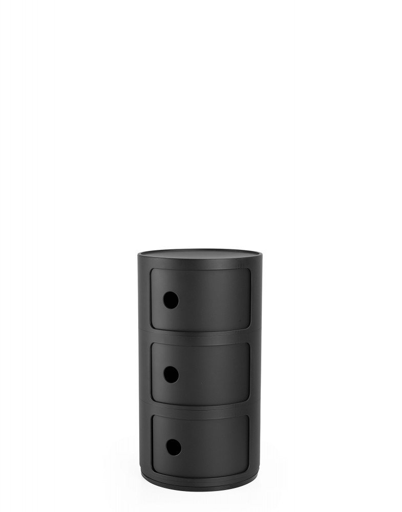 Контейнер Componibili (черный) матовый высота 58,5см, диаметр 32см
