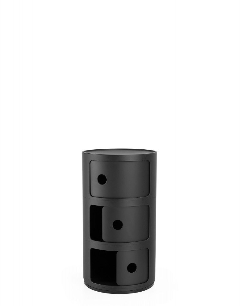 Контейнер Componibili (черный) матовый высота 58,5см, диаметр 32см