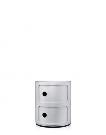 Контейнер Componibili (серебряный) высота 40см, диаметр 32см