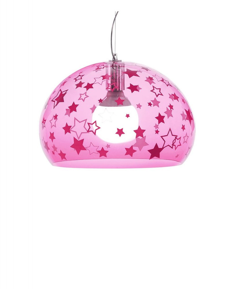 Светильник подвесной FL/Y (розовый) 53см с рисунком