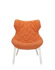 Кресло Foliage (оранжевое/белое)