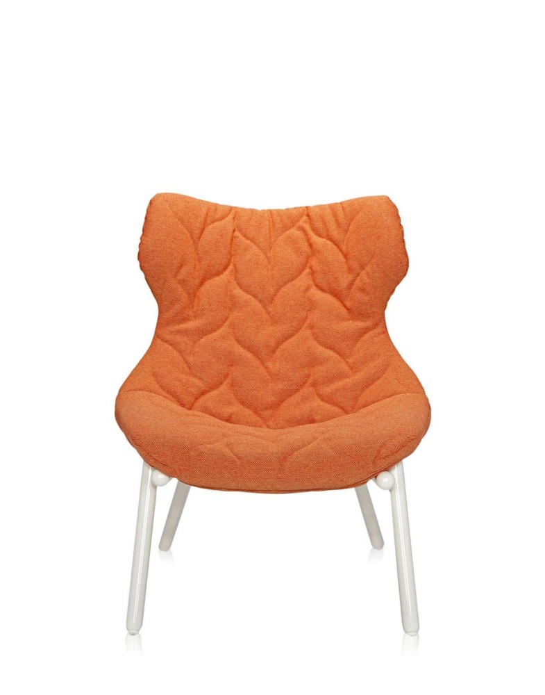 Кресло Foliage (оранжевое/белое)