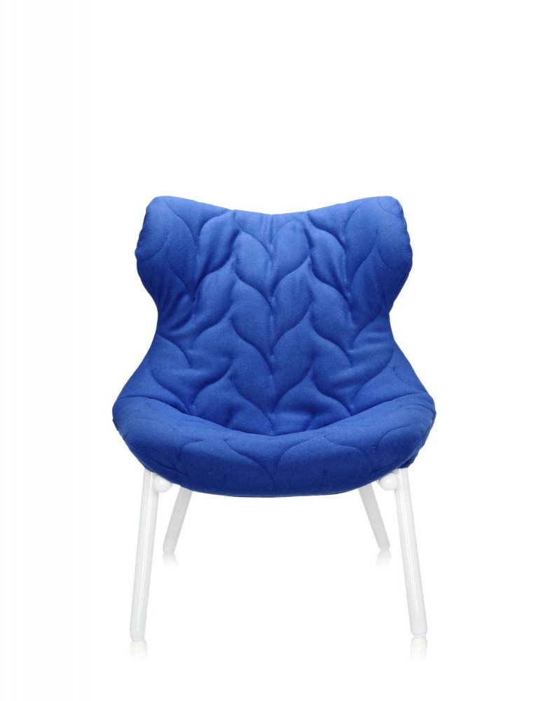 Кресло Foliage (голубое/белое)