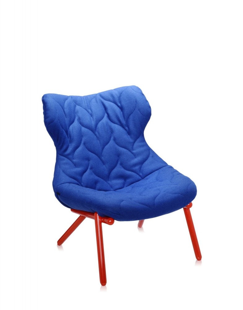 Кресло Foliage (голубое/красное)