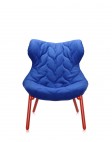 Кресло Foliage (голубое/красное)