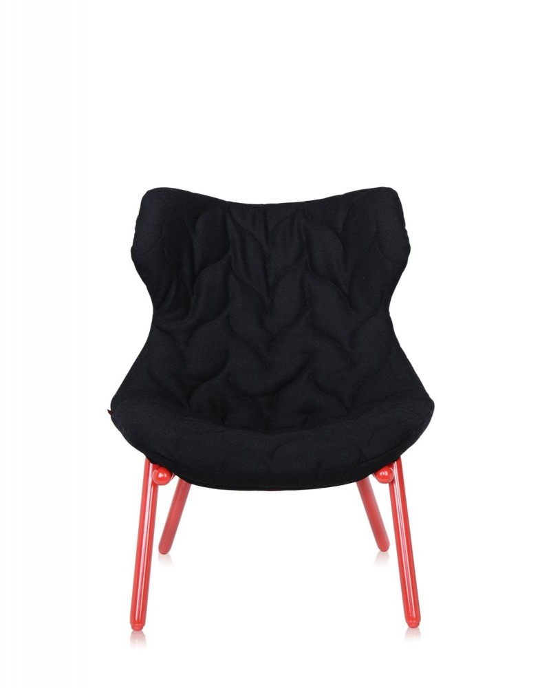 Кресло Foliage (черное/красное)