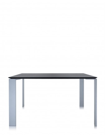 Стол офисный Four (черный/алюминиевый) 128x128см Стол офисный Four (черный/алюминиевый) 128x128см