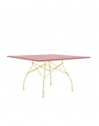 Стол Glossy (красный/золотой) 130x130см Стол Glossy (красный/золотой) 130x130см