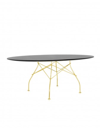 Стол Glossy (черный/золотой) 194x120см Стол Glossy (черный/золотой) 194x120см