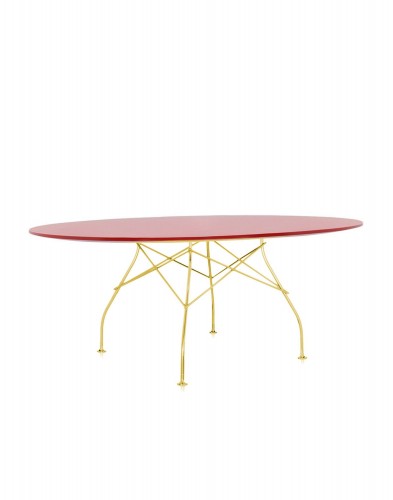 Стол Glossy (красный/золотой) 194x120см Стол Glossy (красный/золотой) 194x120см