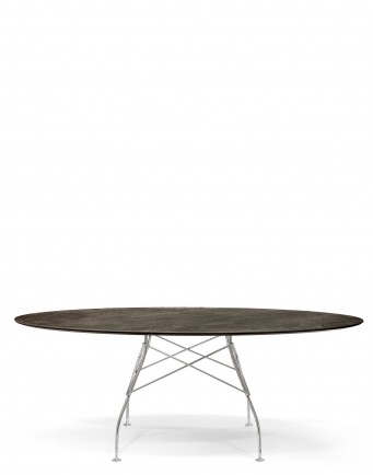 Стол Glossy (черный/хромированный) 192x118см Стол Glossy (черный/хромированный) 192x118см