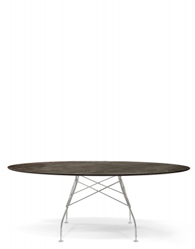 Стол Glossy (черный/хромированный) 192x118см Стол Glossy (черный/хромированный) 192x118см