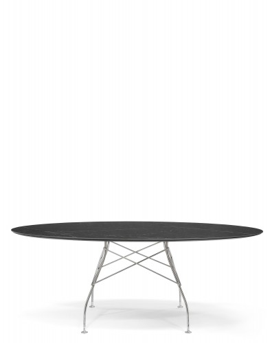 Стол Glossy (черный/хромированный) 192x118см Стол Glossy (черный/хромированный) 192x118см