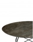 Стол Glossy (черный) диаметр 128см, мрамор