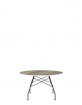 Стол Glossy (серый/черный) диаметр 128см, мрамор Стол Glossy (серый/черный) диаметр 128см, мрамор