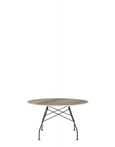 Стол Glossy (серый/черный) диаметр 128см, мрамор Стол Glossy (серый/черный) диаметр 128см, мрамор