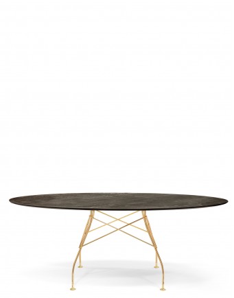 Стол Glossy (черный/золотой) 192x118см Стол Glossy (черный/золотой) 192x118см