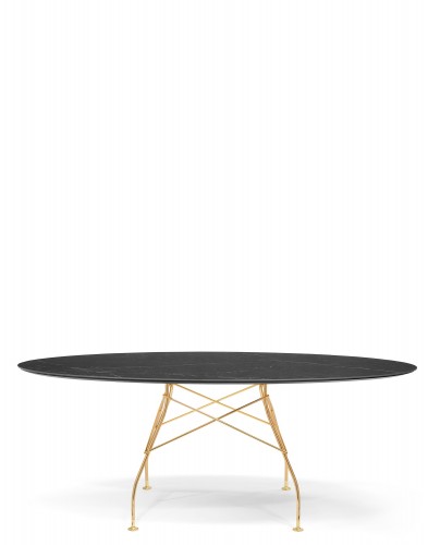 Стол Glossy (черный/золотой) 192x118см Стол Glossy (черный/золотой) 192x118см