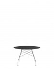 Стол Glossy (черный/хромированный) диаметр 118см, мрамор