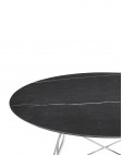 Стол Glossy (черный/хромированный) диаметр 118см, мрамор